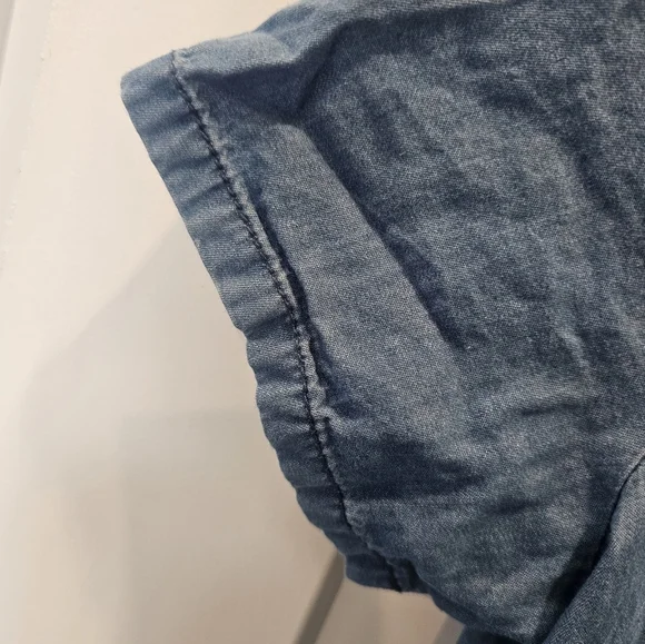 Cotton Denim Button Down Midi Dress - Picture 4 of 11